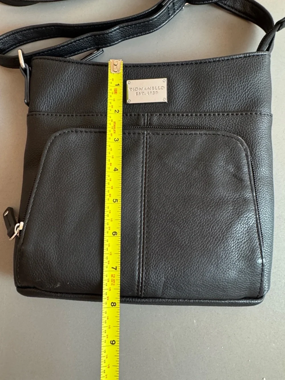 Tignanello Black Pebbled Leather Crossbody